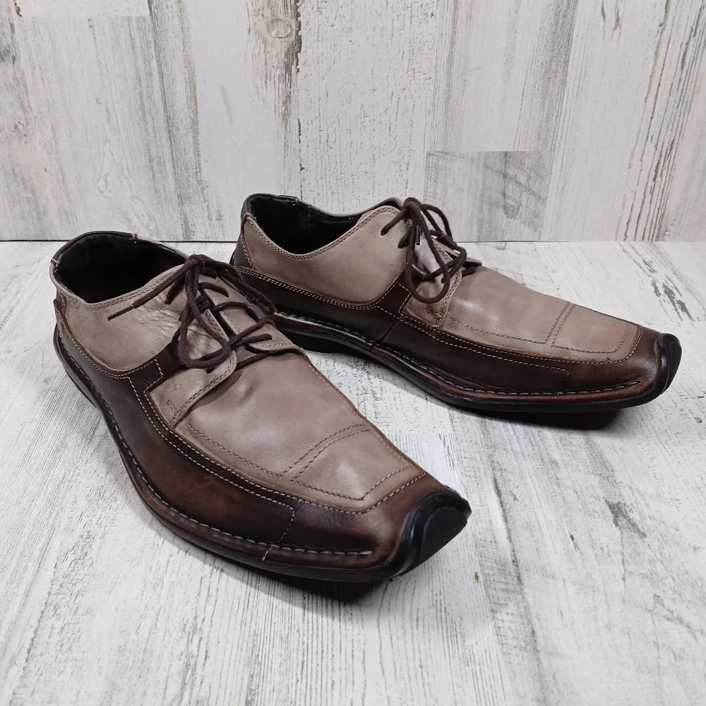 Bacco Bucci Men's‎ Brown Leather Lace Up Oxford Shoes #1064